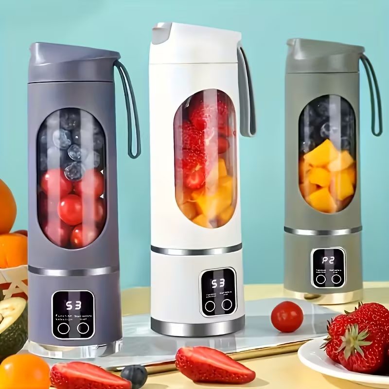 Rechargeable Portable Blender — in use